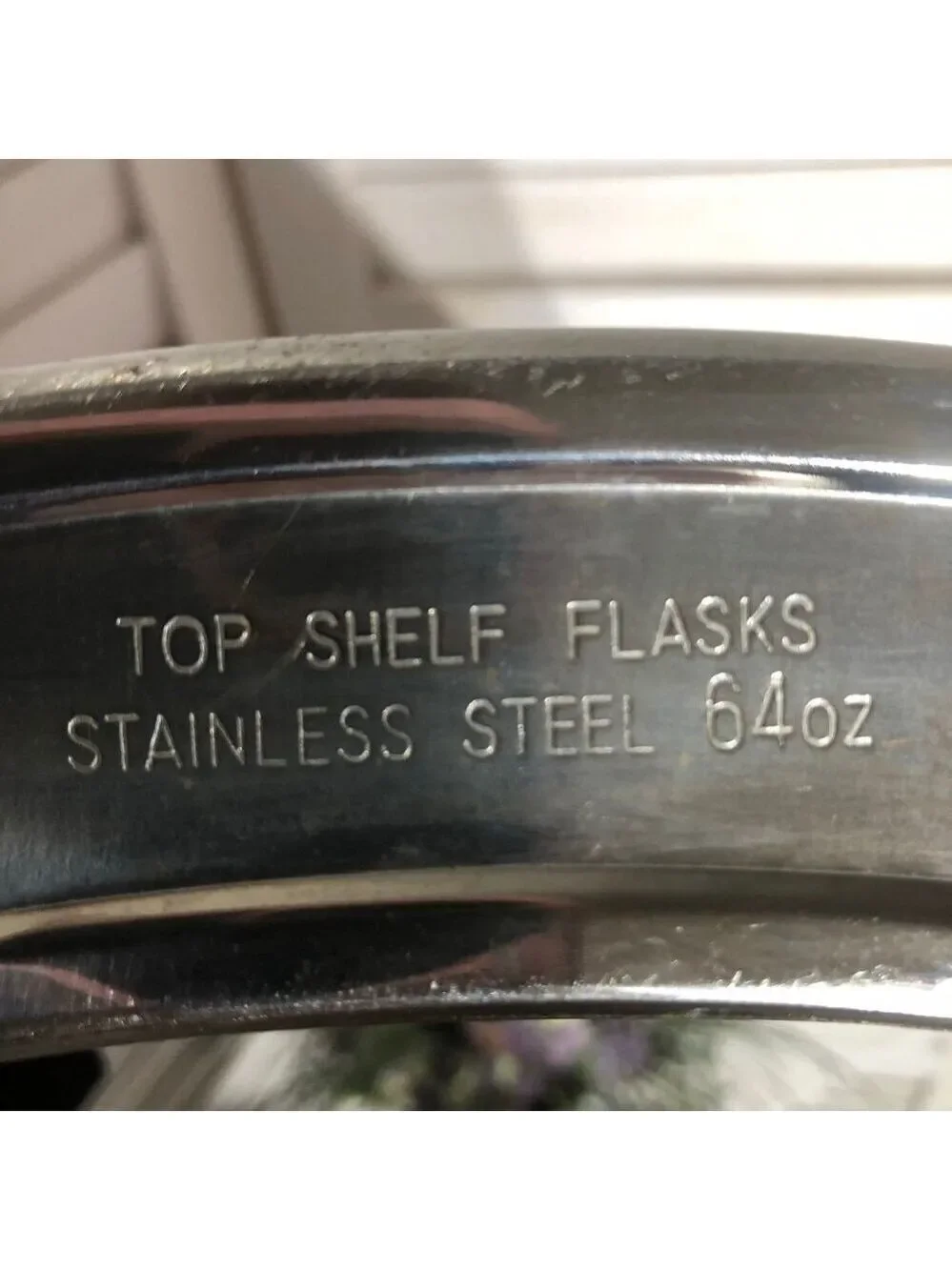 Vintage Stainless Steel Flask Liquor Hip Pocket Silver